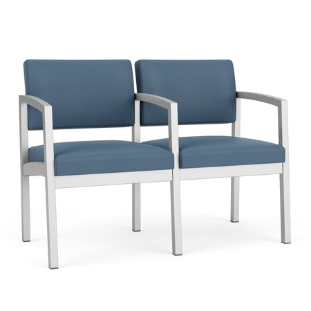 Lesro Lenox 2 Seat Tandem Seating W/ Arm, 43.5 in W 24.5 in L 32 in H LS2103